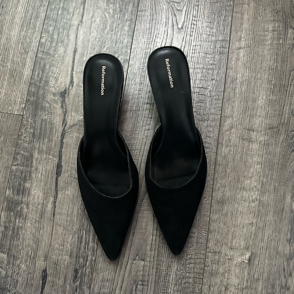 Anthropologie | Shoes | Reformation Wilda Kitten Heel Mules | Poshmark
